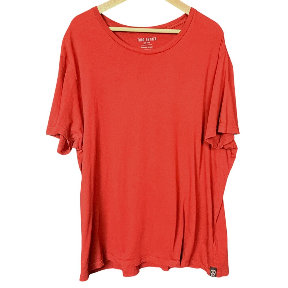 Todd Snyder New York Premium Jersey Short Sleeve T-Shirt Mens XL Burnt Red Fall